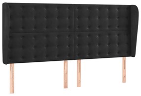 vidaXL Κρεβάτι Boxspring με Στρώμα &amp; LED Μαύρο 200x200 εκ. Βελούδινο
