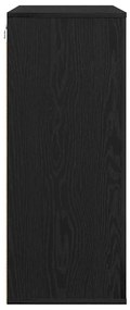 vidaXL Ντουλάπα Τοίχου Μαύρη δρυς 80 x 33 x 80 εκ. Επεξεργασμένο ξύλο