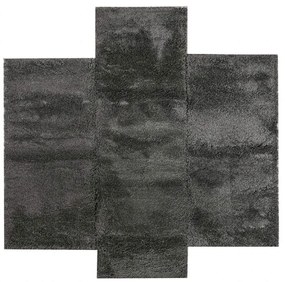 Χαλιά Κρεβατοκάμαρας (Σετ 3τμχ) Polcarpet Puffy Shaggy 1001 Dark Grey