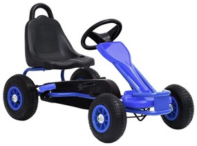 Go Kart με Πετάλια και Λάστιχα Πεπιεσμένου Αέρα Μπλε - Μπλε