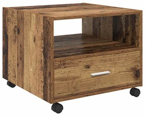 vidaXL Τραπεζάκι σαλονιού with Drawer Παλαιό ξύλο 55 x 55 x 45 cm