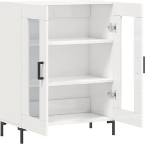 vidaXL Ντουλάπι Γυαλιστερό Λευκό 69,5x34x90 εκ. Επεξεργασμένο Ξύλο