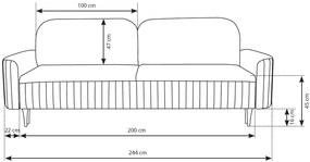 Καναπές - κρεβάτι Artery-Prasino