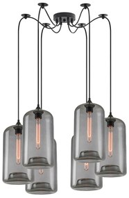 SE21-SM-19-30-BL6+ FEINT Smoked Glass Pendant+