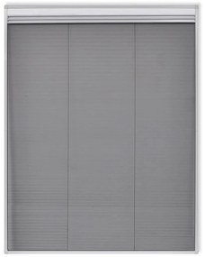 vidaXL Σήτα Παράθυρου Πλισέ 160 x 110 εκ. Αλουμινίου με Σκίαστρο