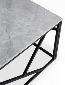 Uni 2 Τραπεζακι Σαλονιου Γκρι Μαρμαρο 120x60x45