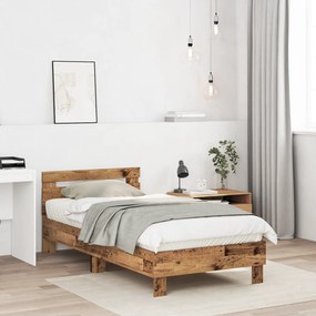 vidaXL Κρεβάτι από Παλιό Ξύλο 90x190 cm - Φτιαγμένο από Μηχανικά Ξύλα
