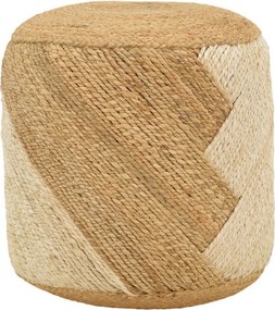 Σκαμπό Elision Inart φυσικό-μπεζ 100% γιούτα Φ38x38εκ