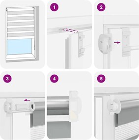 vidaXL Στόρι Ζέβρα 80,9 x 150 εκ. Πλάτος Υφάσματος 76,7 εκ. λευκό