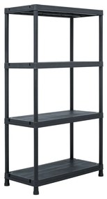 vidaXL Ραφιέρες 2 τεμ. Μαύρες 60 x 30 x 138 εκ. Πλαστικές