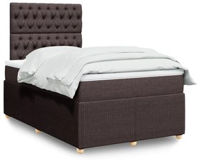 ΚΡΕΒΑΤΙ BOXSPRING ΜΕ ΣΤΡΩΜΑ ΣΚΟΥΡΟ ΚΑΦΕ 120X200 ΕΚ. ΥΦΑΣΜΑΤΙΝΟ 3292033