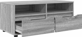 VidaXL Ντουλάπι TV 100 x 48 x 43 εκ. Γκρίζο Σονομα Επεξεργασμένο Ξύλο