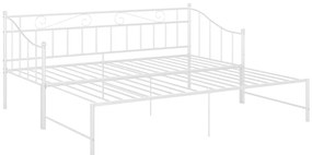 vidaXL Πλαίσιο για Καναπέ - Κρεβάτι Λευκό 90 x 200 εκ. Μεταλλικό