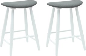 vidaXL Καρέκλες φαγητού 2 pcs Λευκό 46 x 37 x 63 εκ