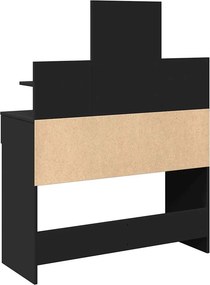 vidaXL Μπουντουάρ με LED Μαύρο 100x40x130 εκ.
