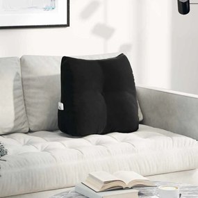 vidaXL Μαξιλάρι Πλάτης Μαύρο 45 x 24 x 50 εκ Βελούδο