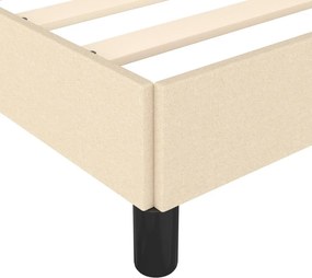 vidaXL Πλαίσιο κρεβατιού χωρίς στρώμα Κρέμα 80x200 cm Ύφασμα