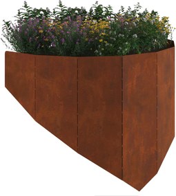 vidaXL Περίγραμμα γκαζόν 100 x 45 cm Ατσάλι Σκ rusty