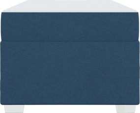 vidaXL Σκελετός Κρεβατιού με στρώμα Μπλε 90 x 190 cm ύφασμα