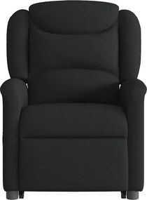 vidaXL Πολυθρόνα Μασάζ Ανακλινόμενη με Ανύψωση Μαύρη Υφασμάτινη