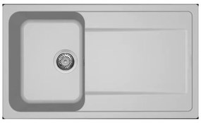 Νεροχύτης κουζίνας LIFE 400 Aluminium 79 ELLECI 86x50cm