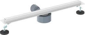 vidaXL 360° Νεροχύτης ντους με λεπτό μοντέλο Ασημί 60 cm