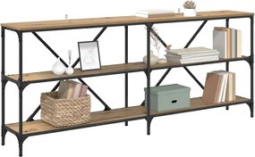 vidaXL Τραπέζι κονσόλας με ράφι Artisan Oak 180 x 30 x 75 εκ
