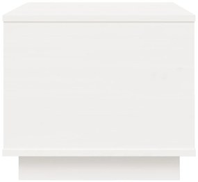 vidaXL Τραπεζάκι Σαλονιού Λευκό 40x50x35 εκ από Μασίφ Ξύλο Πεύκου