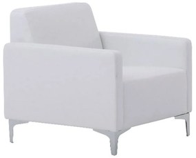 Πολυθρόνα Style Ε948,11 K/D Pu Άσπρο 64x71x72 cm Metal, Technoderma
