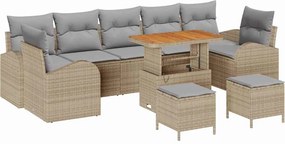 vidaXL Σετ Καναπέ Κήπου 10 τεμ. 9-Αριθμός καθισμάτων