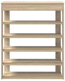 vidaXL Ράφι παπουτσιών  Sonoma Oak 80x30x98 cm Κατασκευασμένο ξύλο