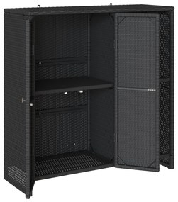 vidaXL Ντουλάπα αποθήκευσης  Μαύρη 100x36x102 εκ. Ρατάν