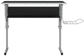 vidaXL Γραφείο Χειροτ. Μαύρο/Γκρι 110x53x(58-87) εκ. Επ. Ξύλο&amp;Ατσάλι