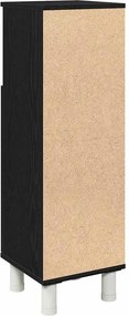 vidaXL Ντουλάπι Μπάνιου Μαύρη Οξυά 30 x 30 x 95 cm Επεξεργασμένο Ξύλο