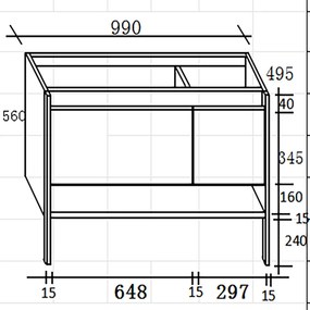 Martin Eriete 100 Ruby Anthracite Plywood - Βαση Επιπλου με Νιπτήρα