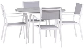 Σετ Τραπέζι και καρέκλες Dallas 4088, Polyξύλο, Ύφασμα, Μέταλλο | Epipla1.gr