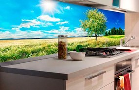 Αυτοκόλλητη φωτοταπετσαρία για ανθισμένο δέντρο κουζίνας - 180x60