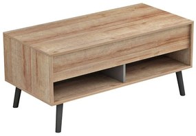 Τραπέζι σαλονιού Skyfi πολυμορφικό φυσικό-ανθρακί 100x60x45εκ 100x60x45 εκ.