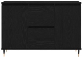 vidaXL Πλαϊνό γραφείο Μαύρη δρυς 101.5 x 35 x 70 εκ Επεξεργασμένο ξύλο
