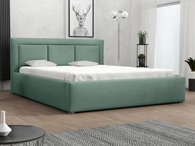 Κρεβάτι Pomona 100, Διπλό, Πράσινο, 140x200, Ταπισερί, Τάβλες για Κρεβάτι, 160x223x93cm, 116 kg | Epipla1.gr