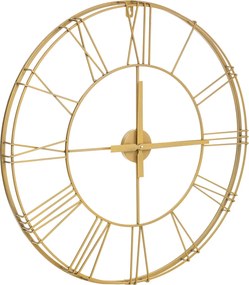 Ρολόι Τοίχου (Φ70) Αθόρυβο A-S 3D Metal Clock Gold 166977B