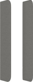 vidaXL Κρεβάτι Boxspring με Στρώμα Σκούρο Γκρι 100x200 εκ. Υφασμάτινο