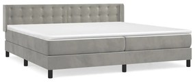 ΚΡΕΒΑΤΙ BOXSPRING ΜΕ ΣΤΡΩΜΑ ΑΝΟΙΧΤΟ ΓΚΡΙ 200X200 ΕΚ. ΒΕΛΟΥΔΙΝΟ 3131219