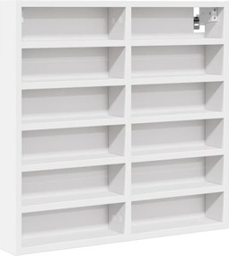 vidaXL Ραφιέρα Λευκή 60 x 8,5 x 58 εκ. από Επεξεργασμένο Ξύλο