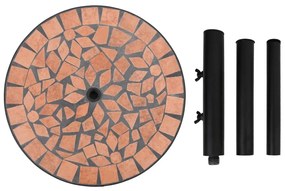 vidaXL Βάση Ομπρέλας Στρογγυλή Τερακότα 12 κιλών