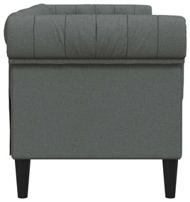 vidaXL Καναπές Διθέσιος Chesterfield Σκούρο Γκρι Υφασμάτινος