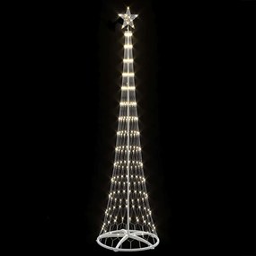 vidaXL LED Χριστουγεννιάτικο Δέντρο με βάση Θερμό λευκό 250 cm Μέταλλο