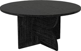 Τραπεζάκι σαλονιού Mara Megapap χρώμα sencron black Ø75x36,8εκ.