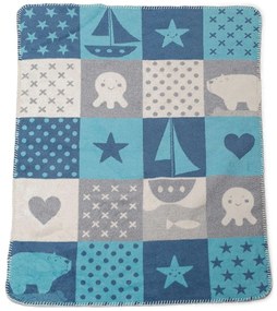 Κουβέρτα Βρεφική Mila 0290/57 Blue Vesta Cuddle 75x100cm Cotton-Acrylic