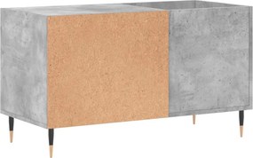 vidaXL Δισκοθήκη Γκρι Σκυροδέματος 85 x 38 x 48 εκ. από Επεξεργ. Ξύλο